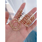 White Heart Gold Copper CZ Inside Out Hoop Bali Earring Bulk