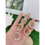 Triple Layer Pearl Glossy 18K Gold Beads Hoop Bali Earring Women Bulk