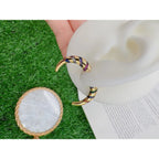 Tusk Tooth Nail Multi Color Cubic Zirconia 18K Gold Earring Women Bulk