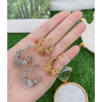 Mesh Wire 18K Gold Fancy Stud Hoop Earring For Women Bulk