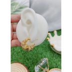 Mesh Wire 18K Gold Fancy Stud Hoop Earring For Women Bulk