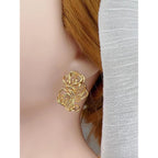 Curly Rose Twisted Copper 18K Gold Hoop Earring For Women Bulk