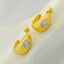 Cubic Zirconia Heart Copper Glossy 18K Gold Hoop Earring Women Bulk