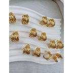 Layered Wild Copper 18K Gold Hoop Earring For Women Bulk