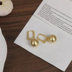 Ball Matte Copper 18K Gold Hoop Drop Earring For Women Bulk