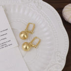 Ball Matte Copper 18K Gold Hoop Drop Earring For Women Bulk