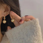 Ball Matte Copper 18K Gold Hoop Drop Earring For Women Bulk