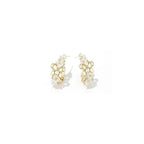 Acrylic Flower 18K Gold Copper Hoop Earring For Women Bulk