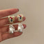 Tulip Enamel Baroque Pearl Gold Copper Dangling Drop Earring Bulk