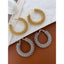 Large Wired Rope 18K Gold Anti Tarnish Copper Hoop Bali Earrings Bulk