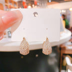 Rhinestone Studded 18K Gold Plated Hoop Bali Earring For Women Bulk