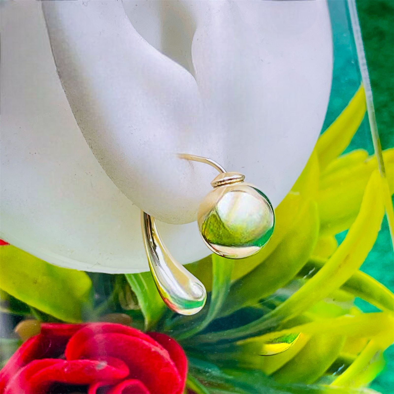 Post Dual Side Dainty 18K Gold Copper Anti Tarnish Stud Earring Bulk Secondary image