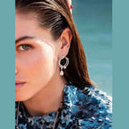 Pear Cubic Zirconia Silver Anti Tarnish Dangling Earring Women Bulk