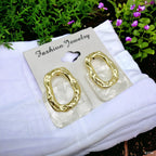 Mother Of Pearl 18K Gold Anti Tarnish Stud Dangler Earring Women Bulk