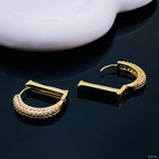 Luxury Cx Cubic Zirconia 18K Gold Hoop Earring For Women Bulk