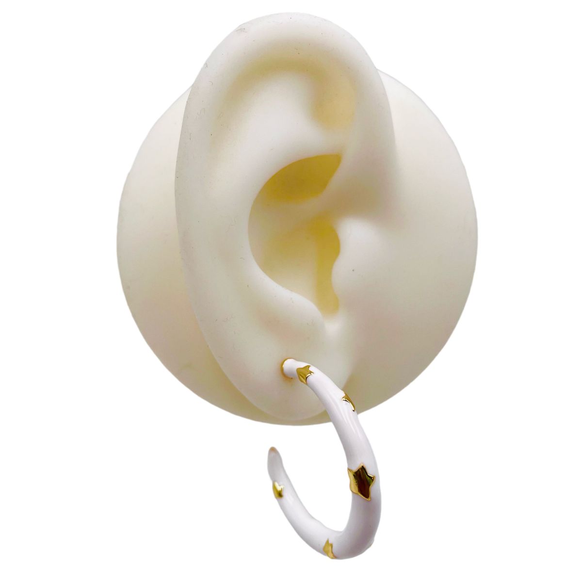 Pink Enamel 18K Gold Anti Tarnish Hoop Earring For Women Bulk