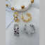 Flower Silver Plated Copper Hoop Earring Pair For Women Bulk