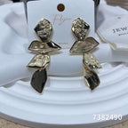4 Layer Glossy 18K Gold Anti Tarnish Long Dangling Earring Women Bulk