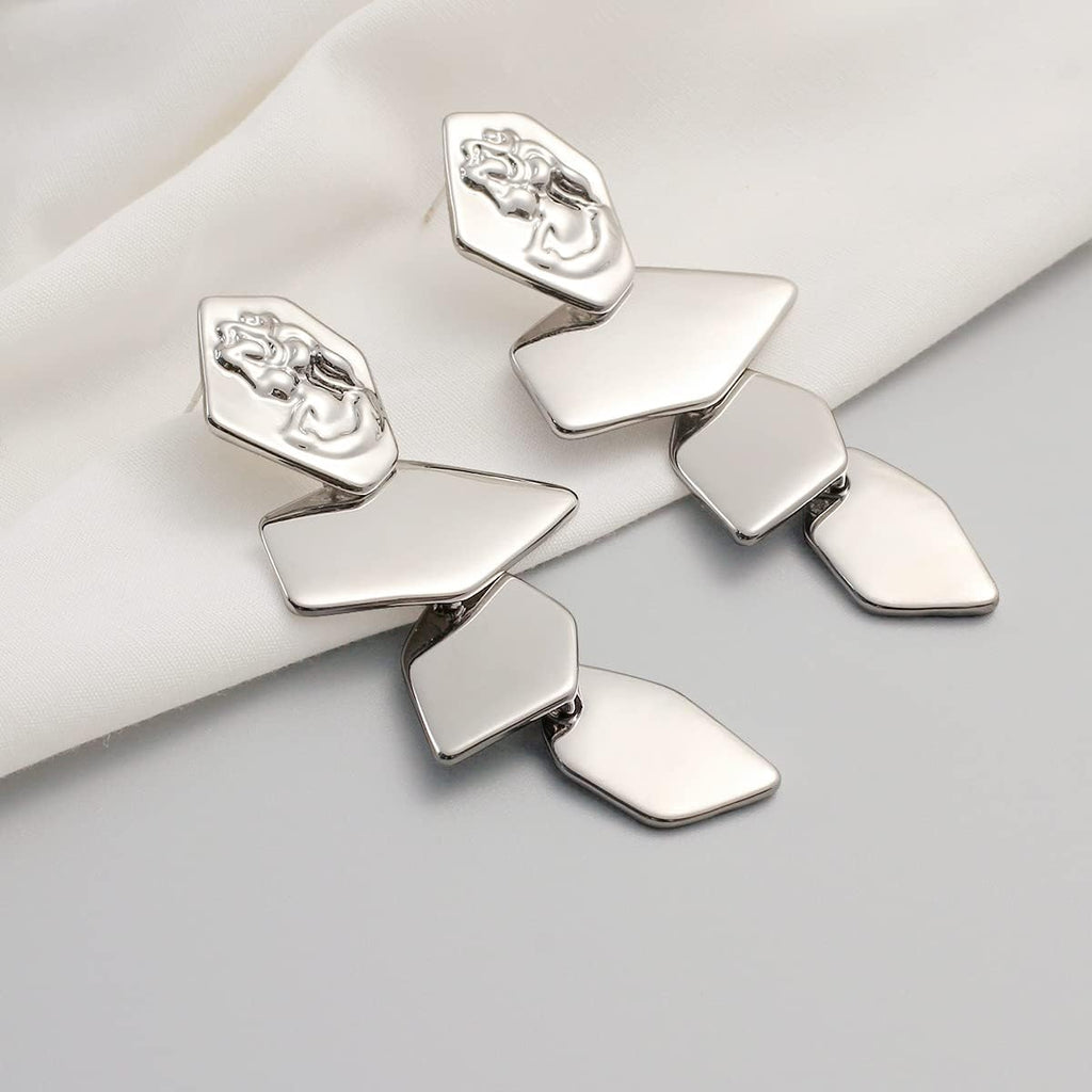 4 Layer Glossy 18K Gold Anti Tarnish Long Dangling Earring Women Bulk
