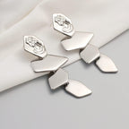 4 Layer Glossy 18K Gold Anti Tarnish Long Dangling Earring Women Bulk