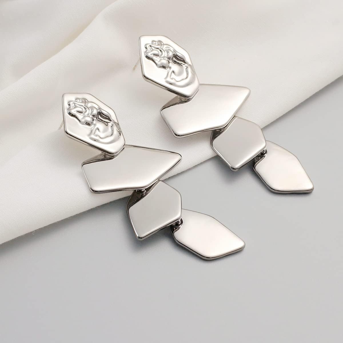 4 Layer Glossy 18K Gold Anti Tarnish Long Dangling Earring Women Bulk