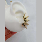 Lightening Star Cubic Zirconia 18K Gold Anti Tarnish Stud Earring Bulk