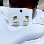 Fresh Water Pearl Glossy Gold Button Anti Tarnish Stud Earring Bulk