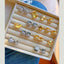 Square Twin Side Pave Set CZ 18K Gold Anti Tarnish Stud Earring Bulk