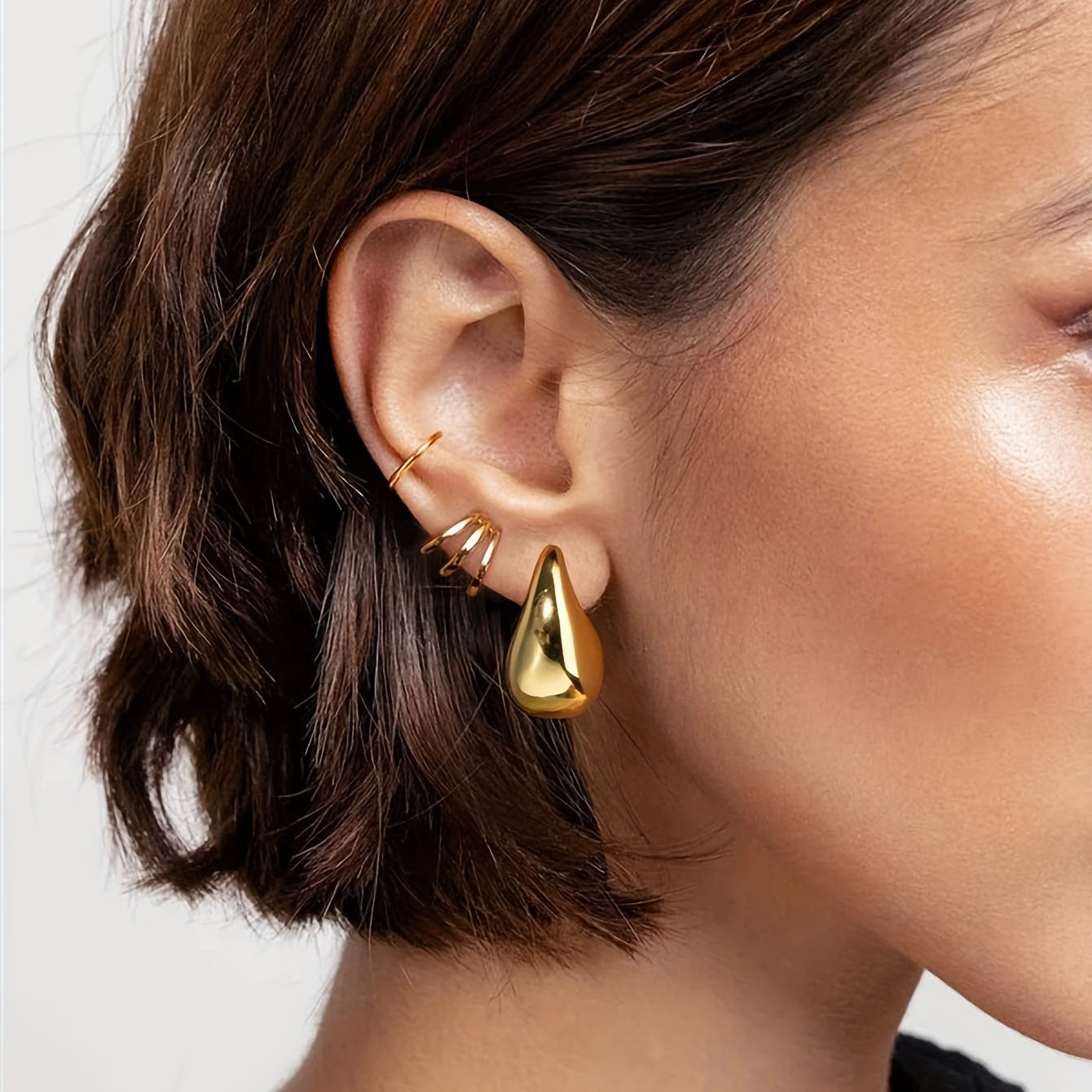 Paisley Mango 18K Gold Anti Tarnish Stud Earring For Women Bulk