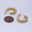 Wire Ball 18K Gold Anti Tarnish Hoop Earring For Women Bulk