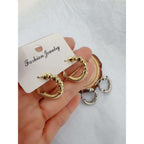 Wire Ball 18K Gold Anti Tarnish Hoop Earring For Women Bulk