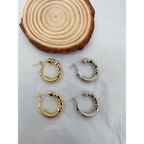 Wire Ball 18K Gold Anti Tarnish Hoop Earring For Women Bulk