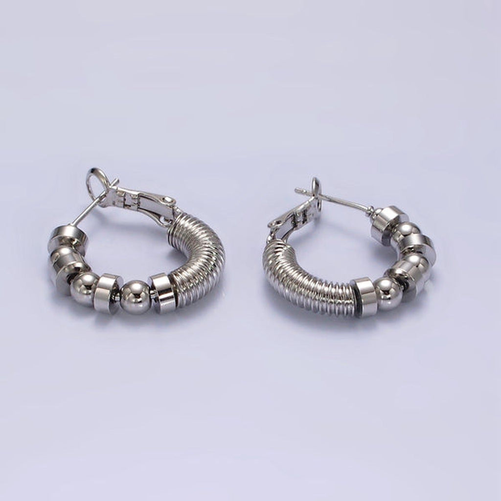 Wire Ball 18K Gold Anti Tarnish Hoop Earring For Women Bulk