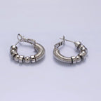 Wire Ball 18K Gold Anti Tarnish Hoop Earring For Women Bulk