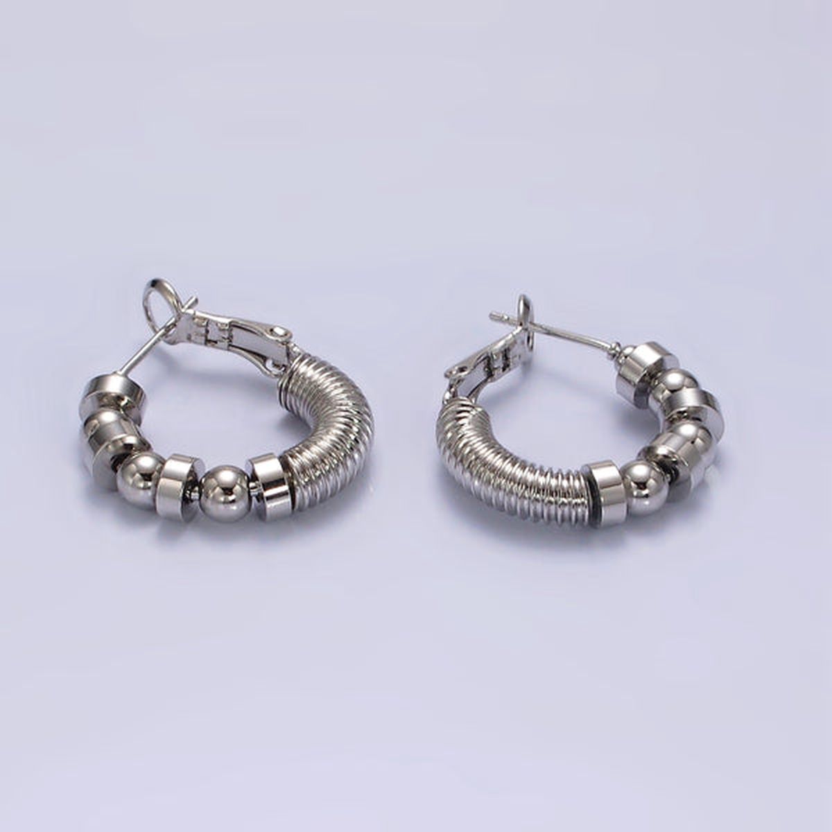 Wire Ball 18K Gold Anti Tarnish Hoop Earring For Women Bulk