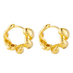 Cute Croissant 18K Gold Anti Tarnish Hoop Earring For Women Bulk