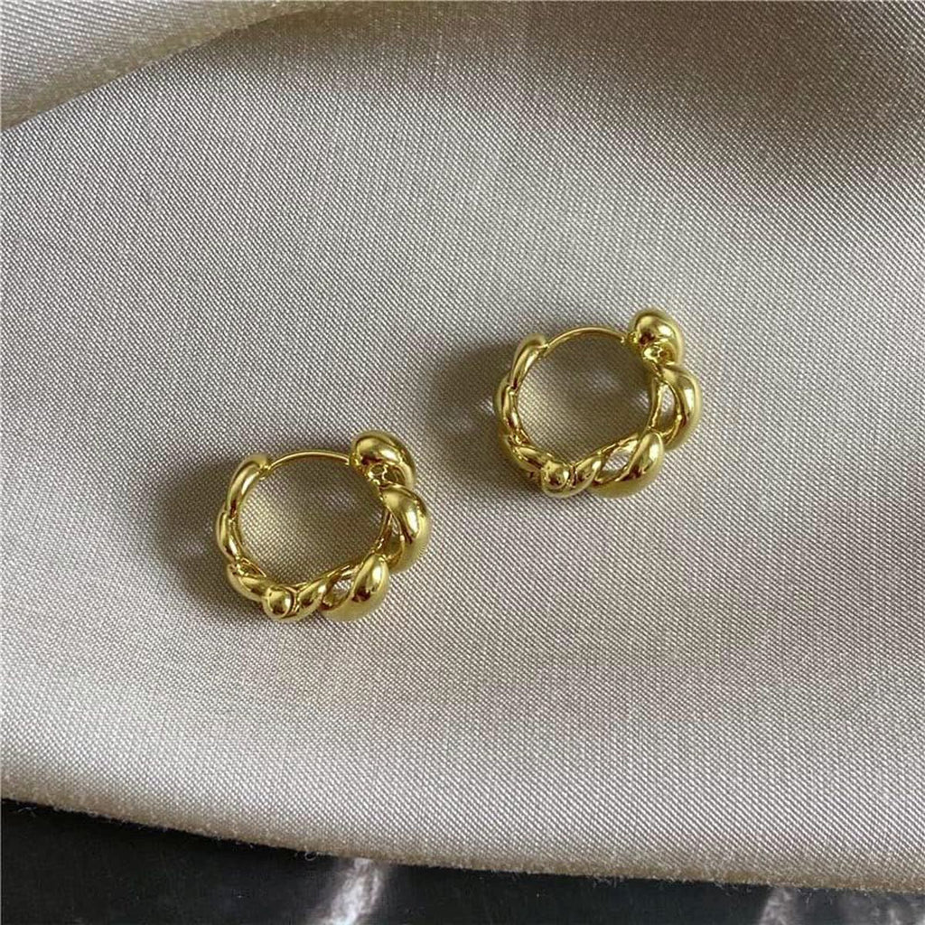 Cute Croissant 18K Gold Anti Tarnish Hoop Earring For Women Bulk
