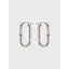 Slim 316L Stainles Steel Anti Tarnish Oval Hoop Earring for Women
