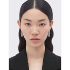 Slim 316L Stainles Steel Anti Tarnish Oval Hoop Earring for Women