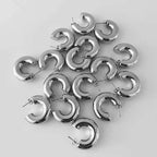 Crescent Stainless Steel Glossy Silver Anti Tarnish Hoop Earring Bulk