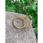 Cuban Curb Cubic Zirconia 18K Gold Anti Tarnish Hoop Earring Bulk