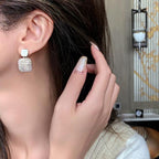 Square Pearl Gold Drop Earring For Women Bulk
