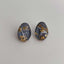 Gold Foil Marble Bluish Grey Anti Tarnish Stud Earring For Women Bulk