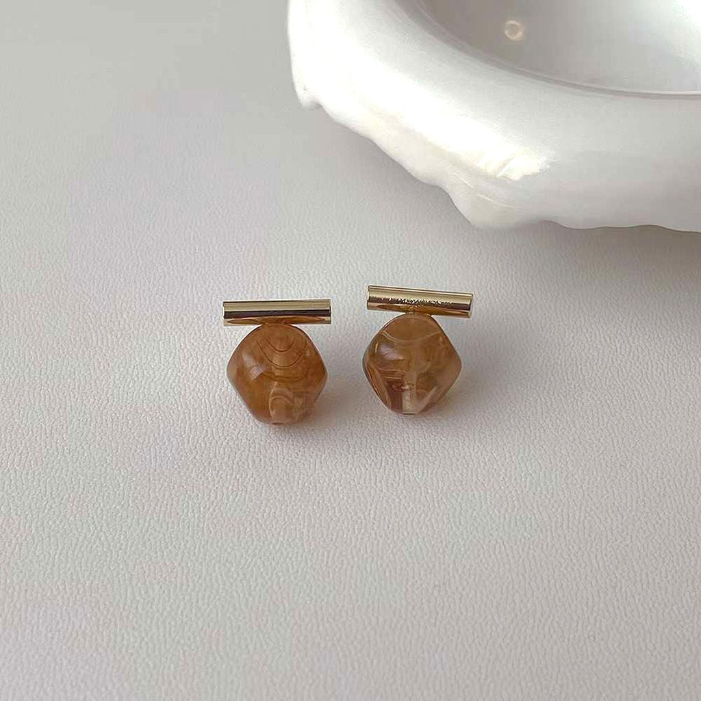Emerald Green 18K Gold Anti Tarnish Gemstones Stud Earring Pair Bulk