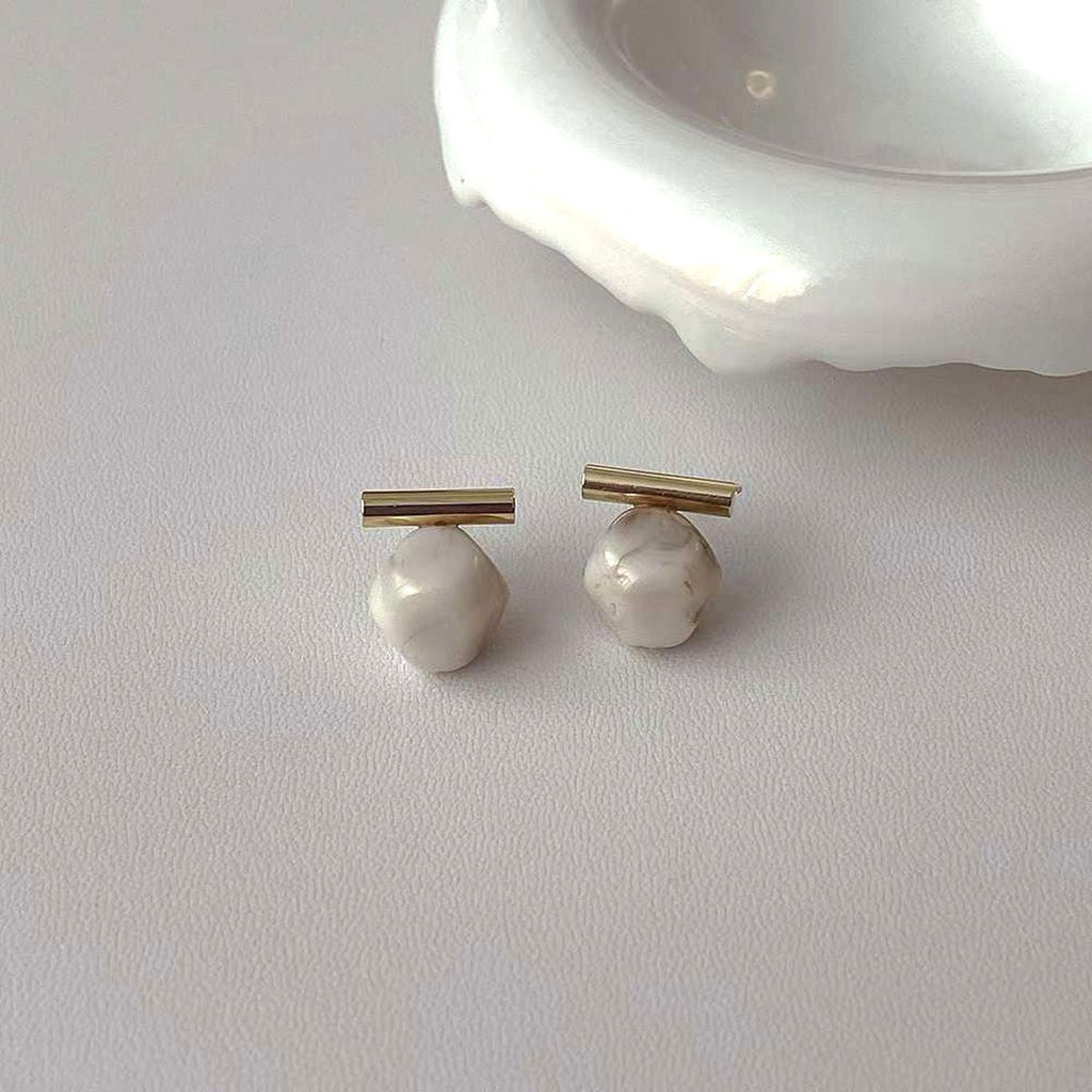 Emerald Green 18K Gold Anti Tarnish Gemstones Stud Earring Pair Bulk