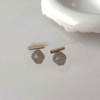 Emerald Green 18K Gold Anti Tarnish Gemstones Stud Earring Pair Bulk