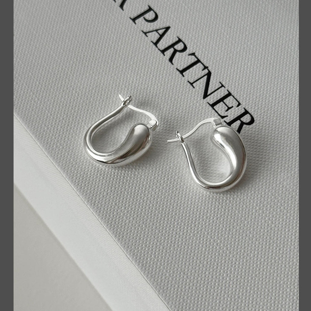 Paisley Glossy Silver Hoop Bali Earring For Women Bulk