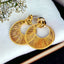Filigree 18K Gold Anti Tarnish Dangler Chandelier Hoop Earring Bulk