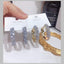 Triangle Solitaire 18K Gold CZ Anti Tarnish Hoop Earring Bulk