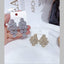 Baguette Cubic Zirconia 18K Gold Anti Tarnish Dangler Earring Bulk